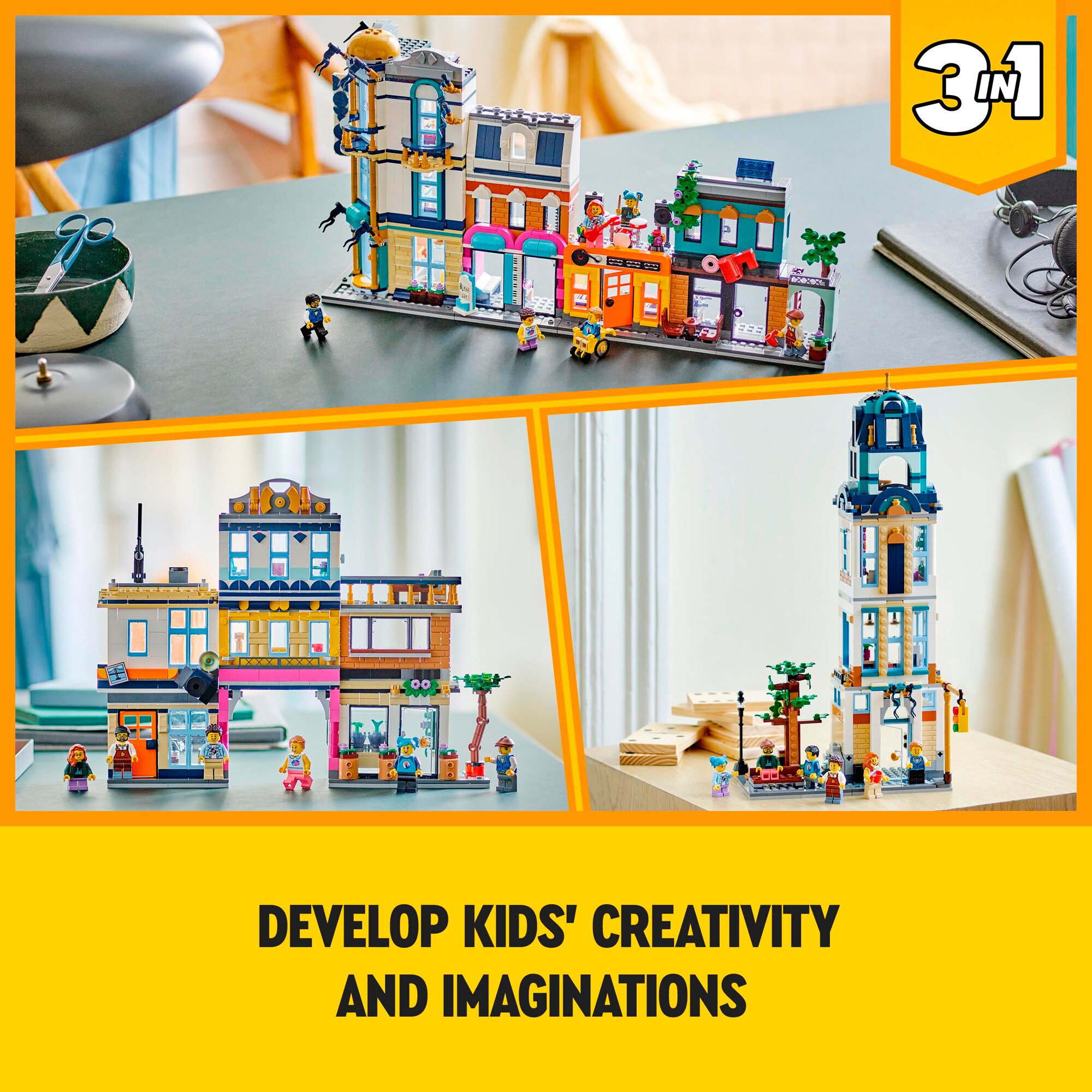 LEGO Konstruktionsspielzeug Creator 3-in-1 Hauptstraße