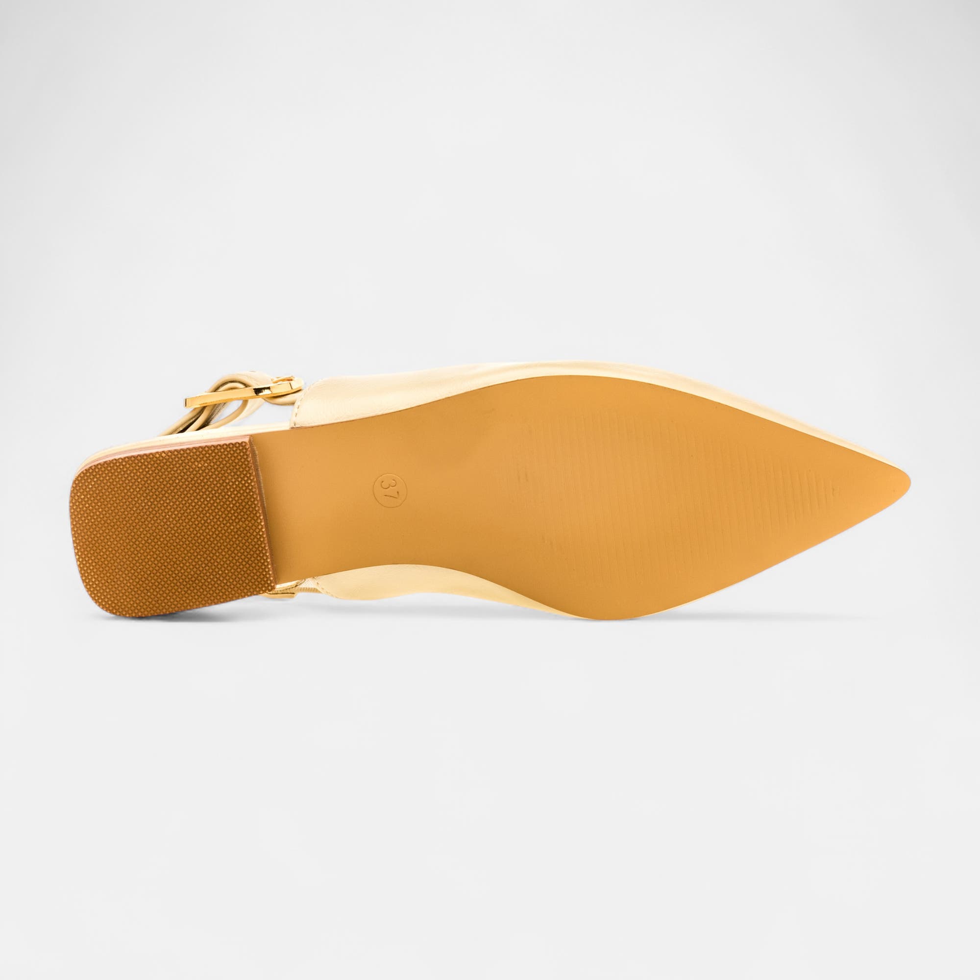 Escarpins avec bride arrière Femme beige