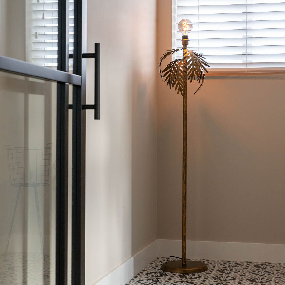 Vintage vloerlamp goud 145 cm - Botanica