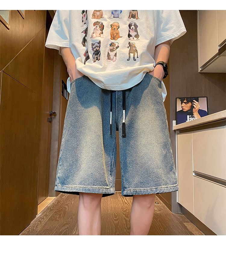 Tiaota - Mid Rise Washed Denim Shorts