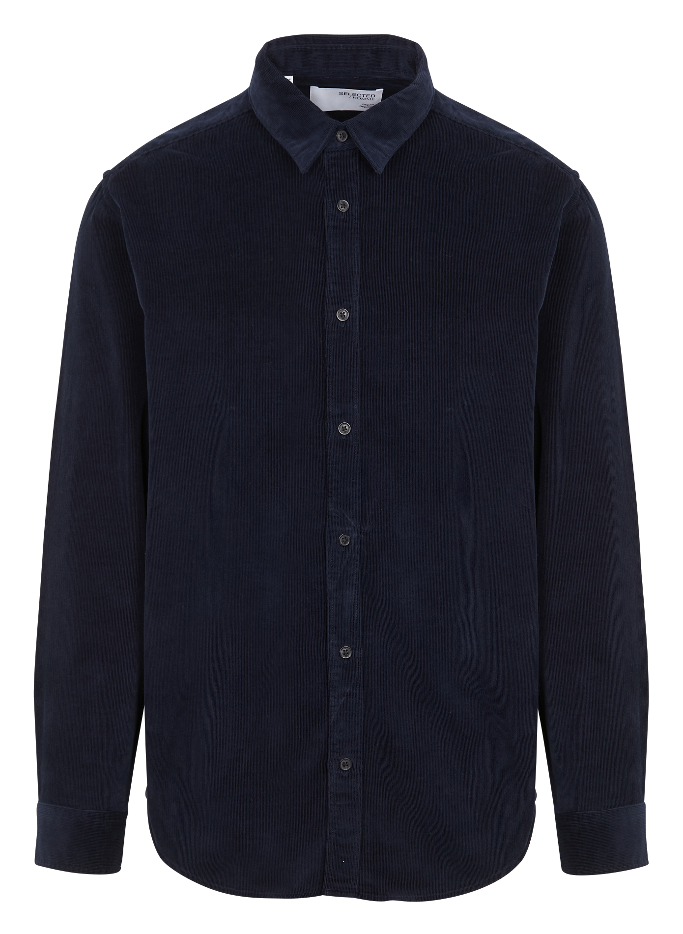 Chemise col classique en coton mélangé| Bleu