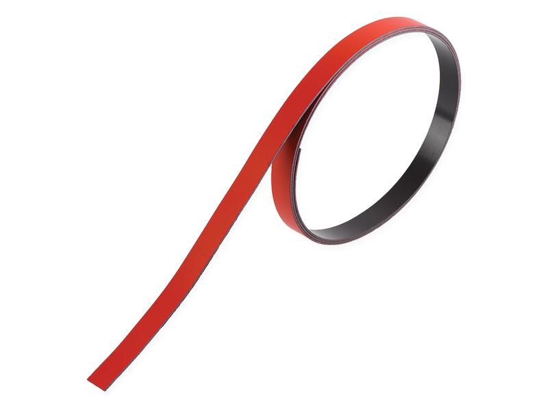 Berec Magnetband 10 mm x 1 m, Rot Flexible Magnetfolie für alle eisenhaltigen Oberflächen