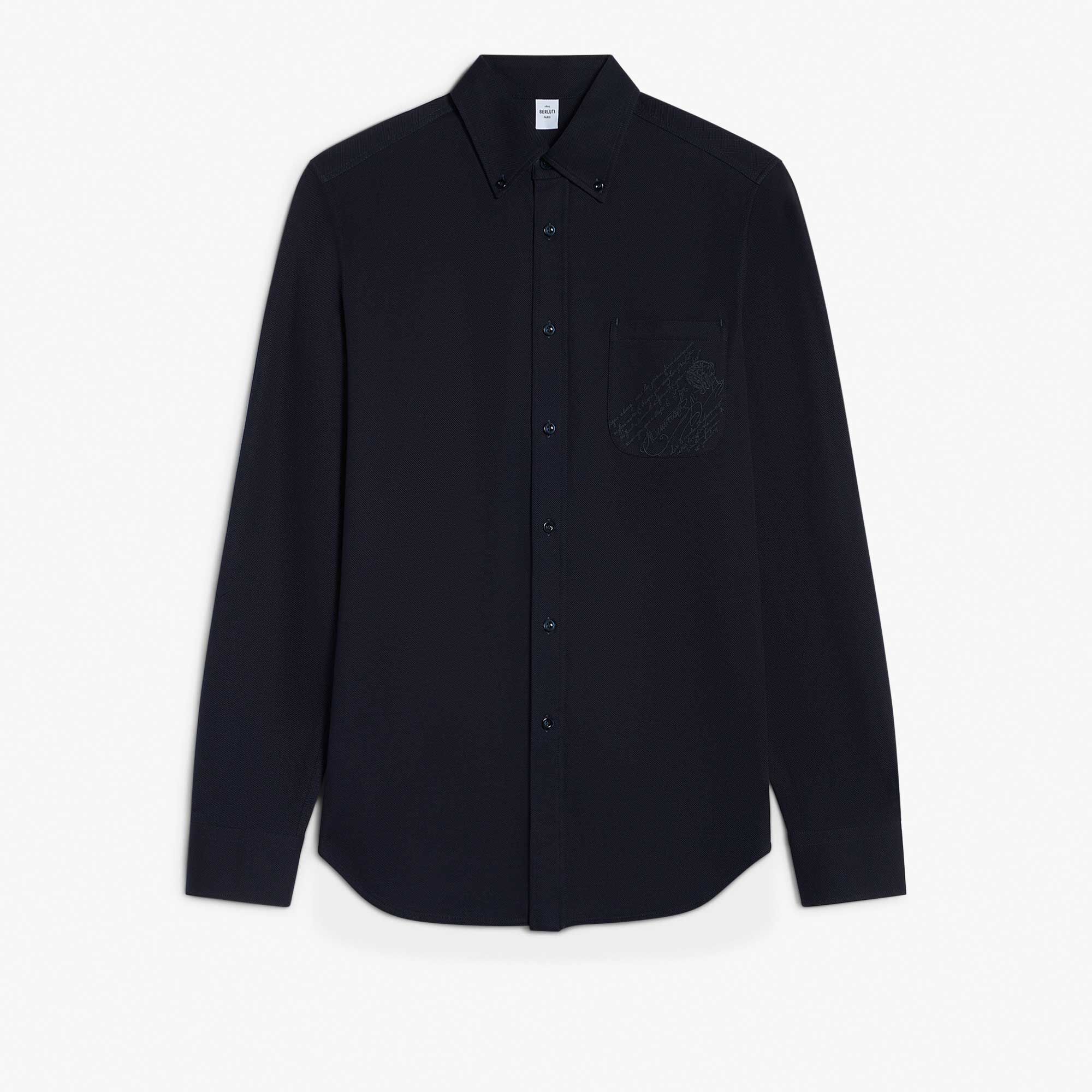 Chemise Piquee Avec Poche Scritto
