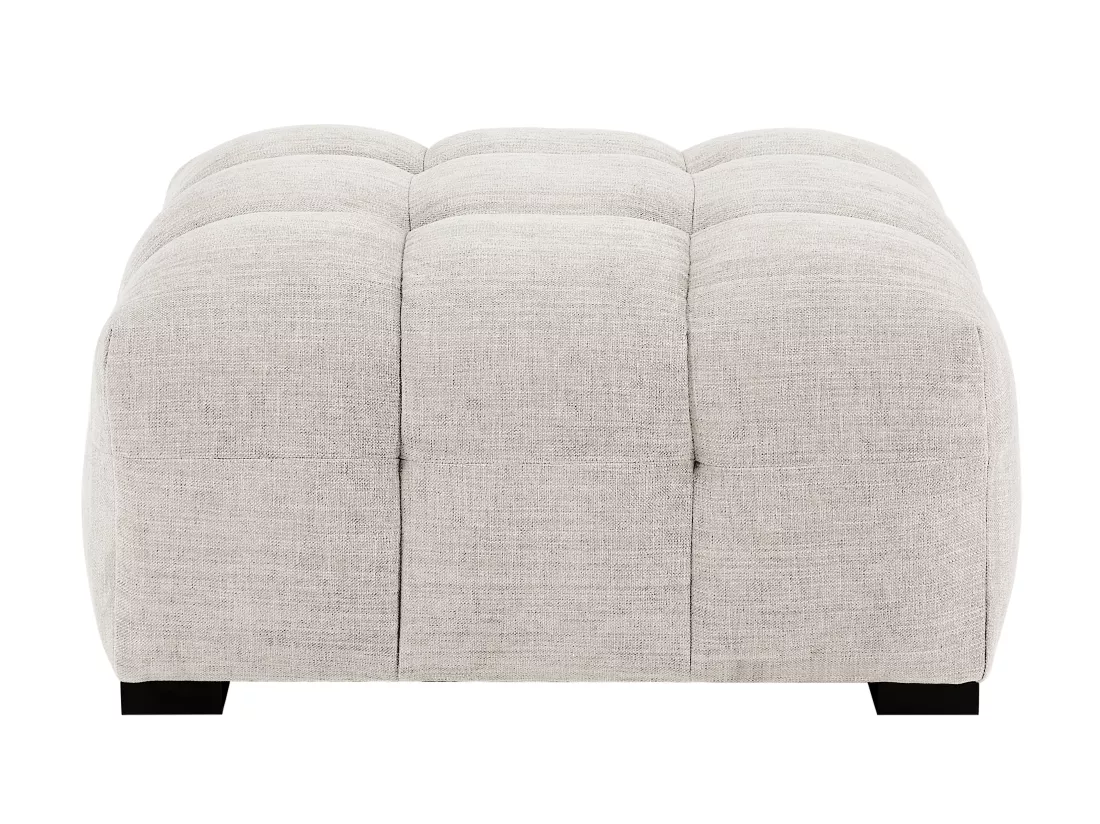 Canapé d'angle gauche et pouf en tissu chiné beige DILOME de Pascal Morabito