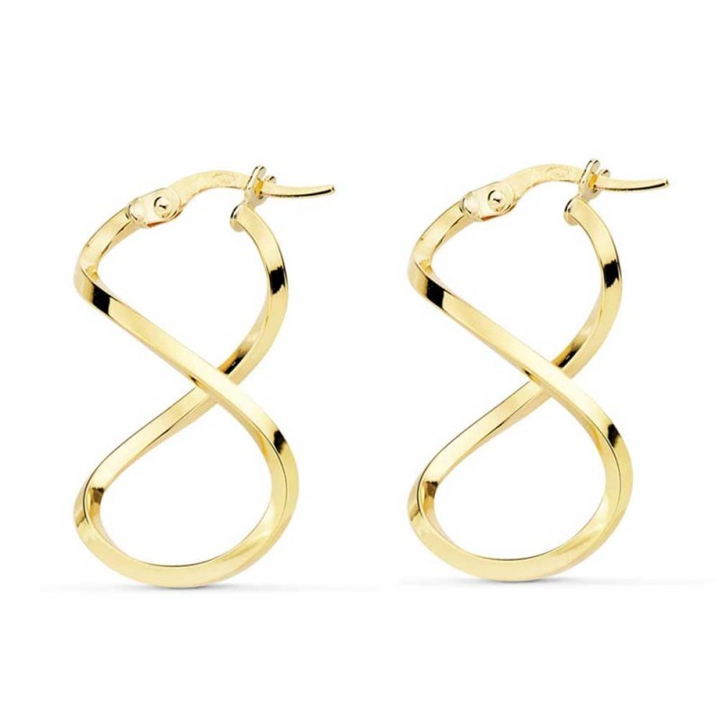 Boucles d'Oreilles Créoles Or 18 Carats 750/000 Jaune - Infini Infinity