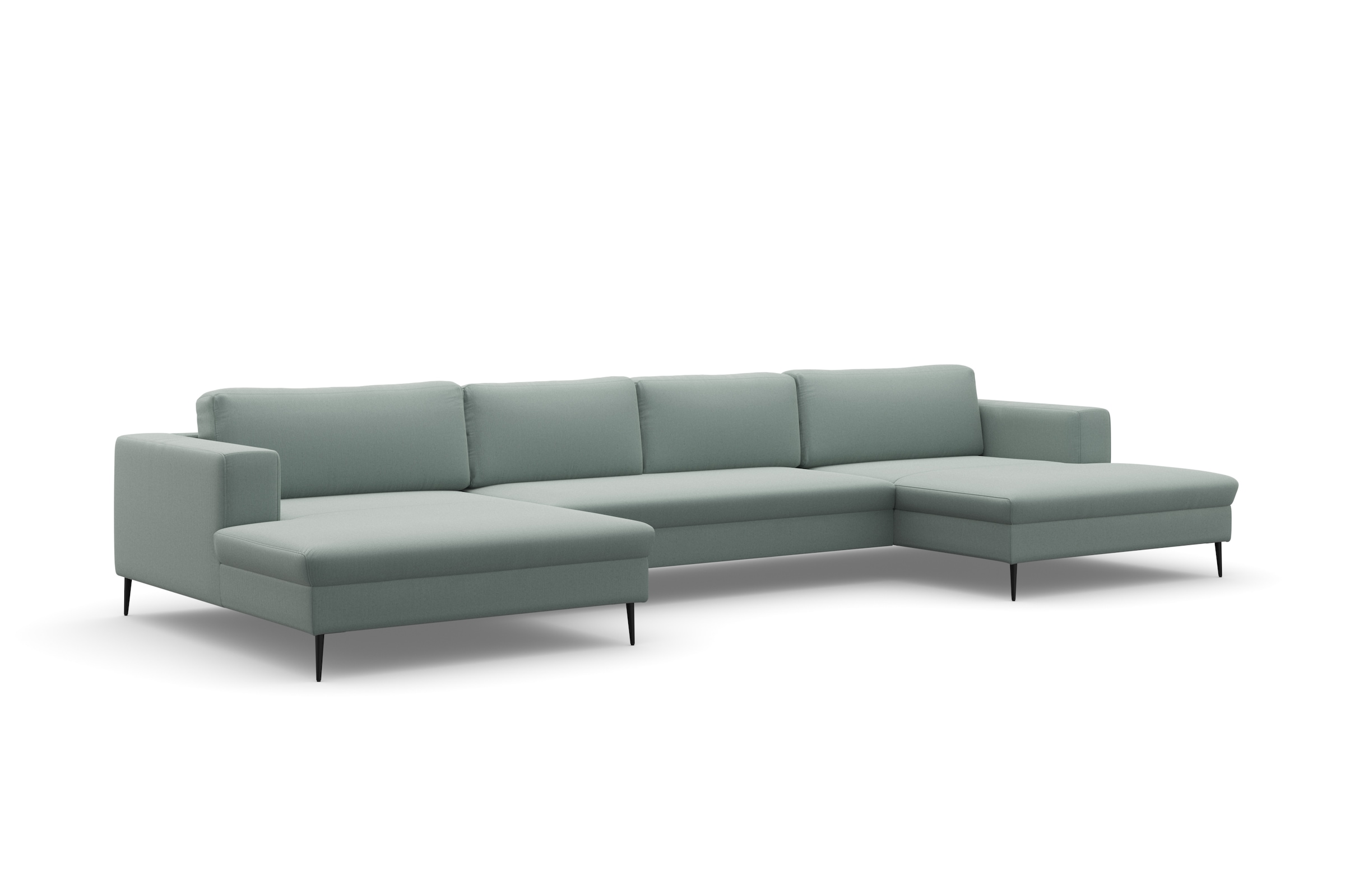 DOMO collection Wohnlandschaft »Modica U-Form aktuelles, kubisches Design mit 2 Recamieren, viel Platz« XXL, in moderner Optik mit, 2 grosszügigen Recamieren, auch in Cord