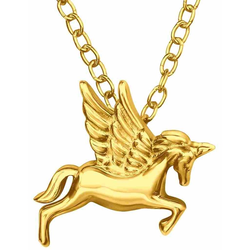 Collier licorne dorée en argent 925