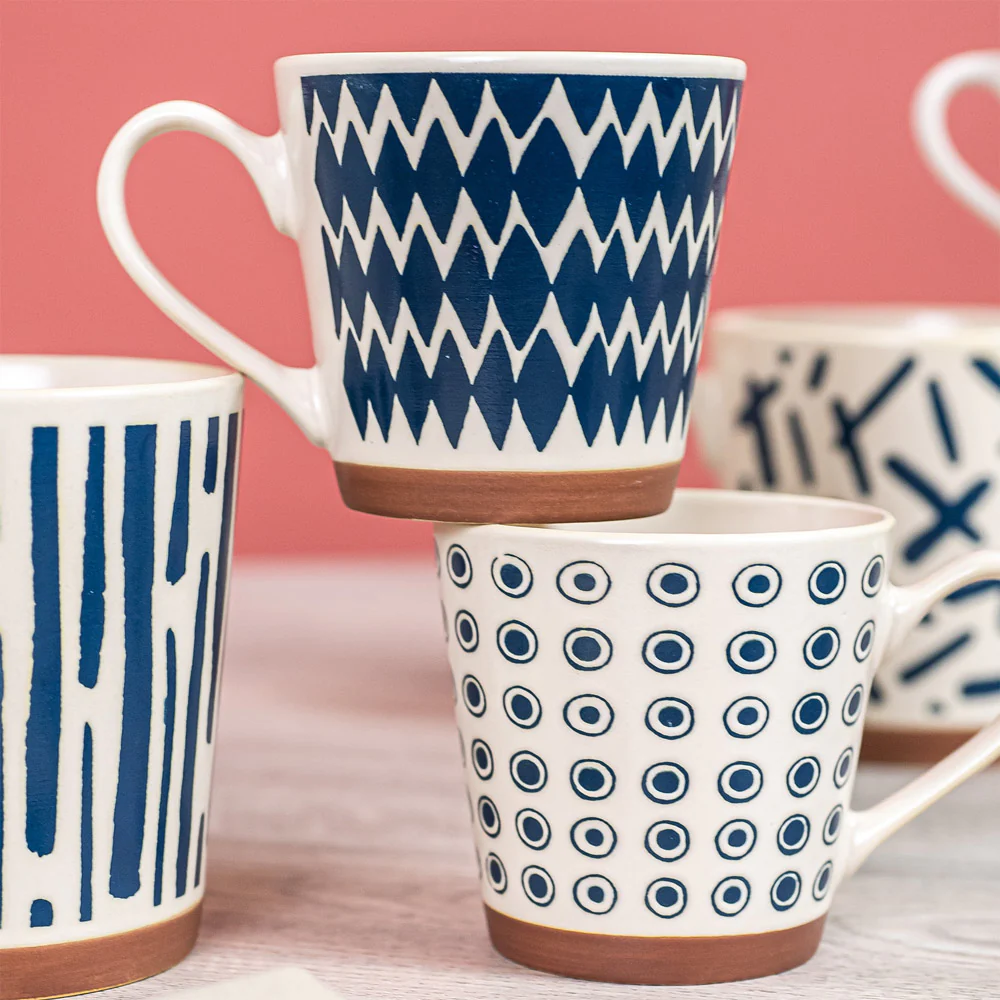 Coffret de 4 mugs Fidji 34 cl Table passion