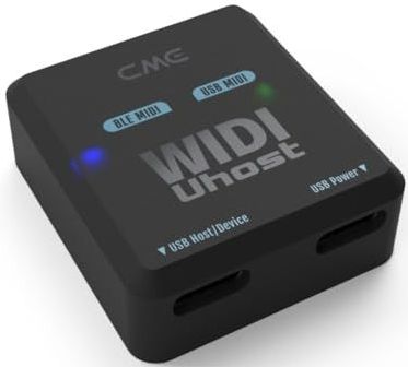 CME WIDI Uhost - Bluetooth USB MIDI-interface + USB-host voor “class compliant” USB MIDI instrumenten, MIDI controllers, MIDI keyboards, Windows, Mac, iOS en Android, Linux, ChromeOS