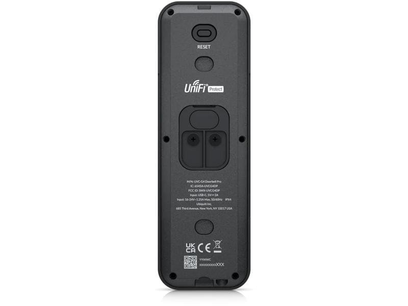 Ubiquiti IP Türstation UVC-G4 Doorbell Pro Schwarz Premium UniFi Türsprechanlage mit erweiterter Paket-Erkennungskamera und integriertem Display