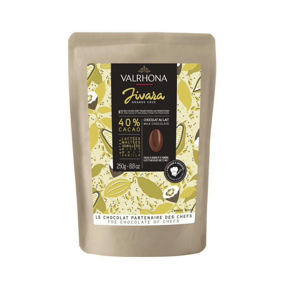 Fèves de chocolat au lait à pâtisser 