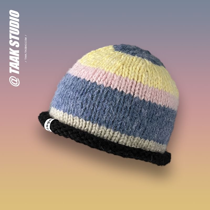TAAK - Color Block gebreide muts