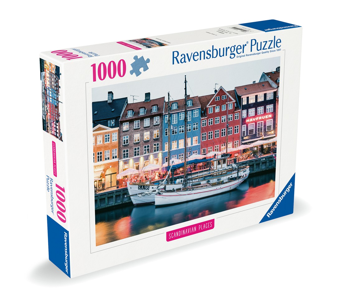 Ravensburger - Puslespil Scandinavian Copenhagen Denmark 1000 brikker
