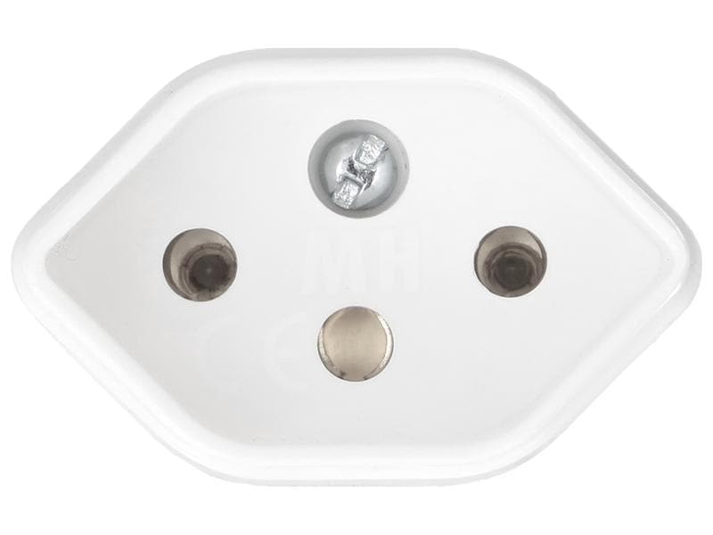 Max Hauri Reiseadapter Italien / Typ 13 3-polig Weisser Netzadapter