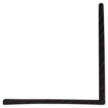 Hoekprofiel kunststof zwart 20x20 mm 260 cm