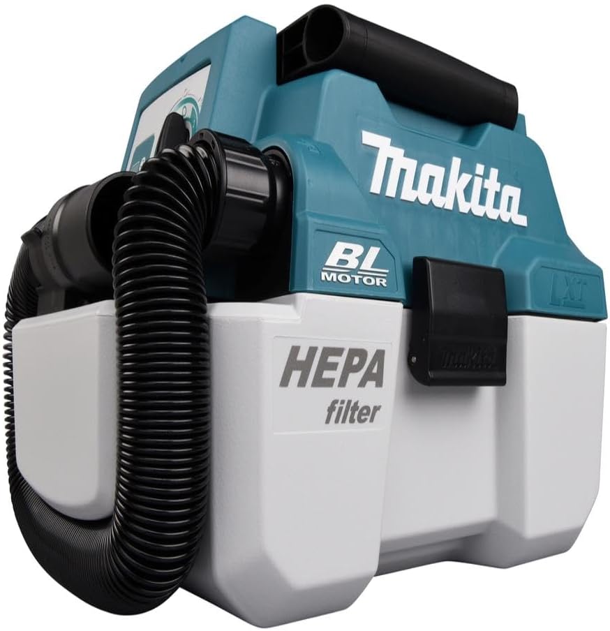 Makita, HEPA-Filter, DVC750LZ, Staubsauger DVC 750 LZ 18 Volt ohne Akku und Ladegerät, Grün/Schwarz, 4.5 liters