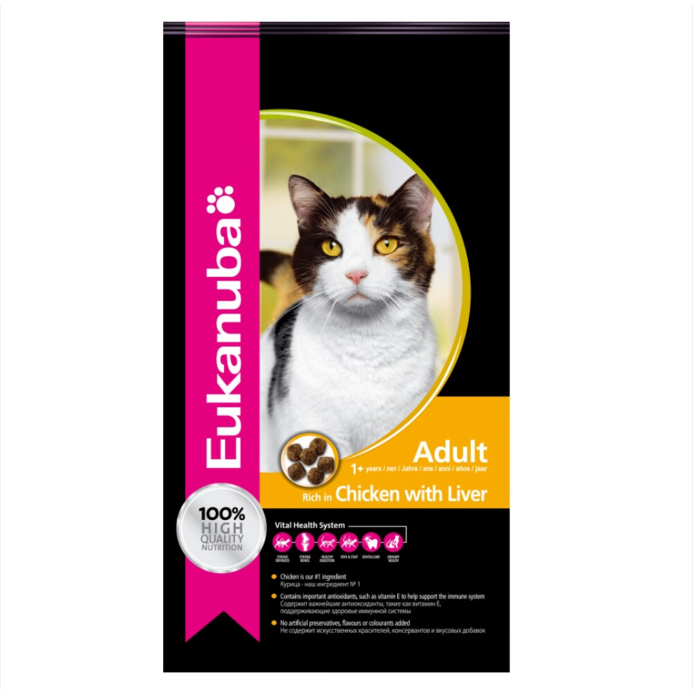 Eukanuba Kat Adult Top Condition 1+ Kip - Lever2 kg