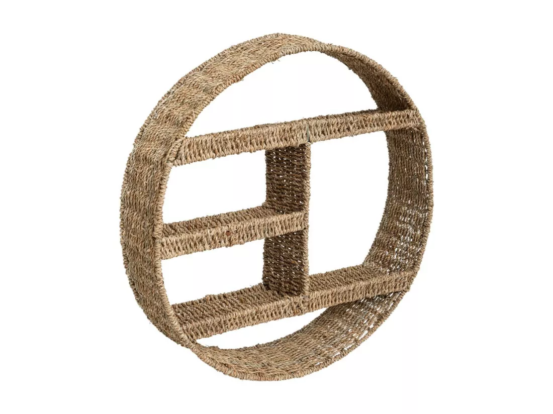 Etagère murale en Fer et Fibre naturelle D 58 cm