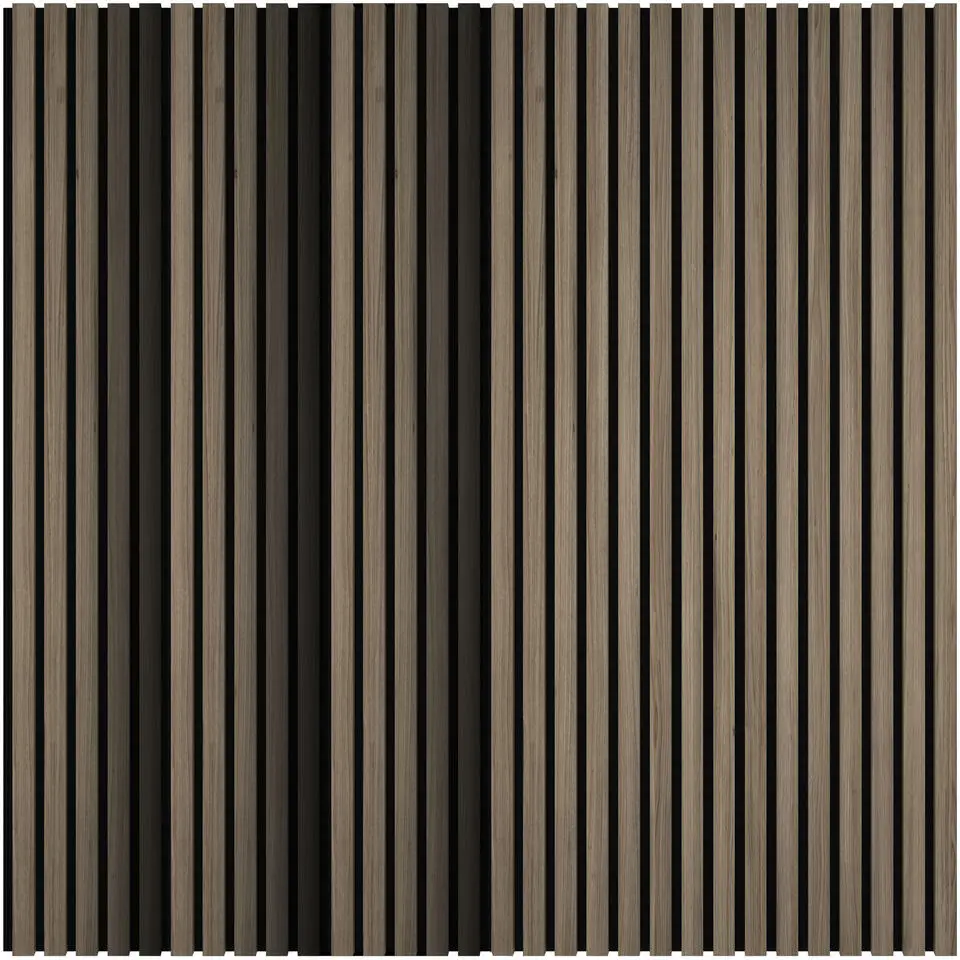 tectake Akoestische panelen Sonic Wall houtlook, Donker Eiken