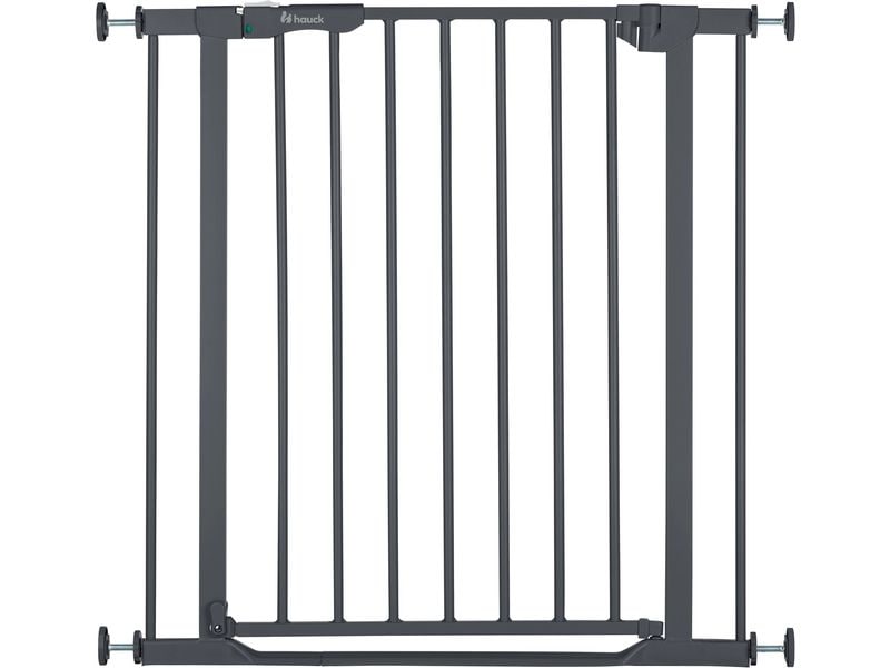 Hauck Türschutzgitter Clear Step Autoclose 2 Grey 75 - 80 c Barrierefreies, automatisch schliessendes Schutzgitter