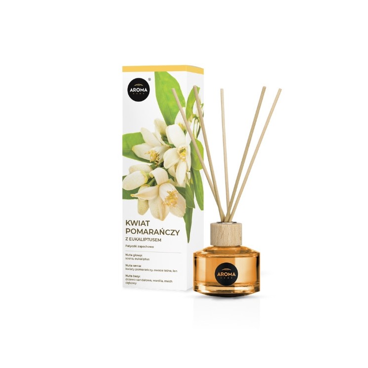 Aroma Home Geurstokjes Oranjebloesem met Eucalyptus 50 ml