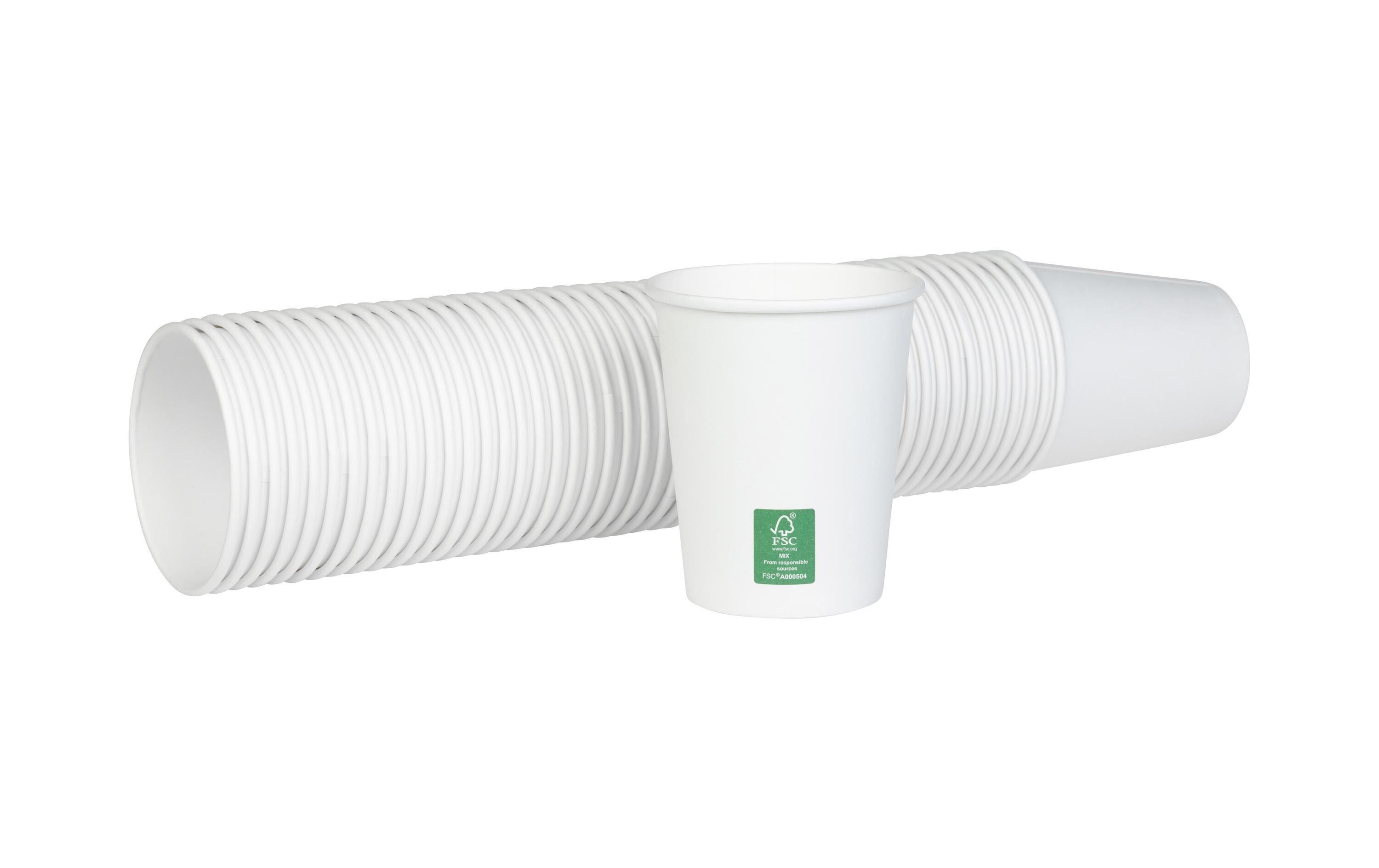 Einweg-Kaffeebecher 270 ml, 50 StückEinwandige Pappbecher