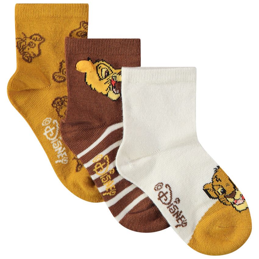 Lot de 3 paires de chaussettes Simba Disney pour garçon - Multicolore