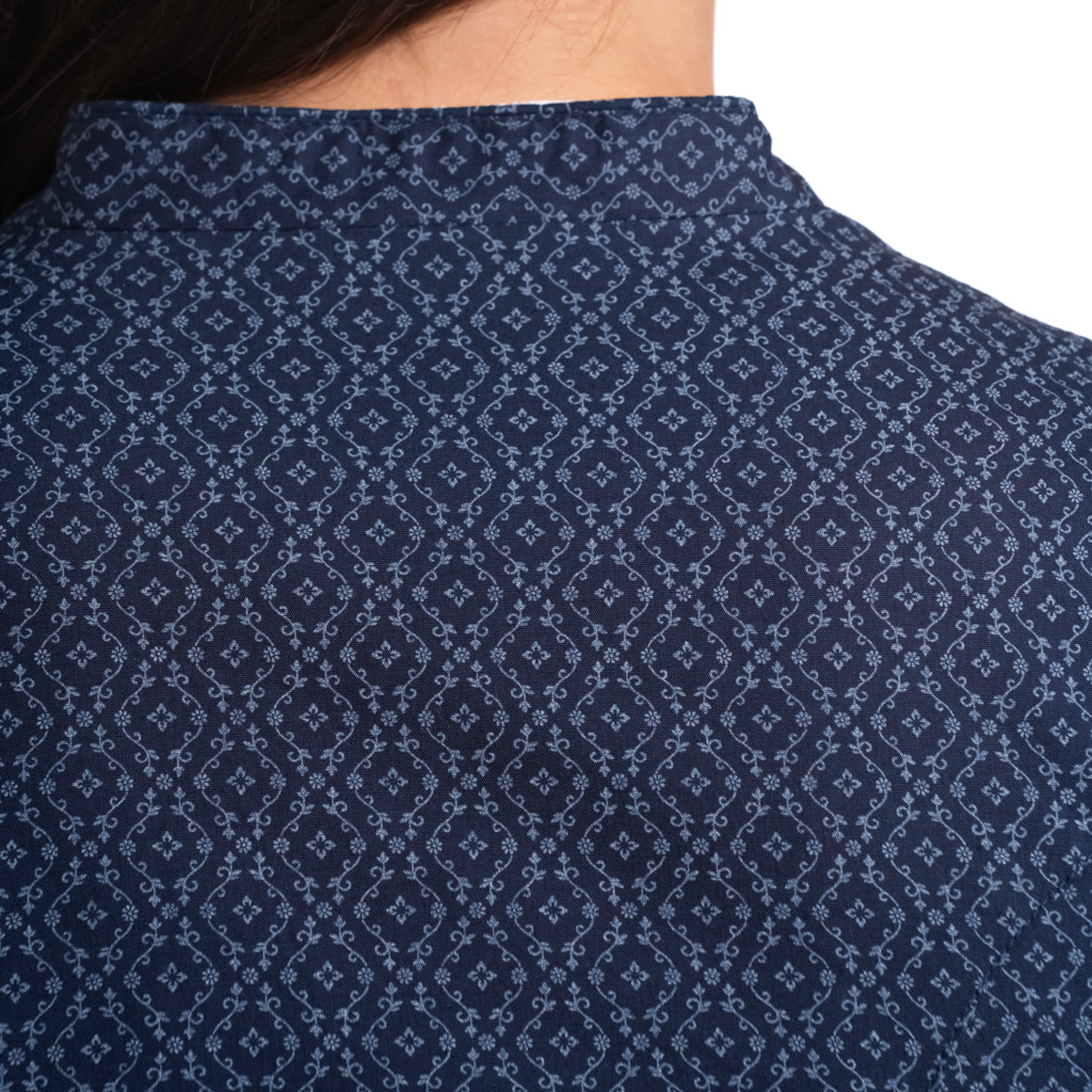 Gina Benotti Damen Dirndl mit Allover-Muster navy / bordeauxrot