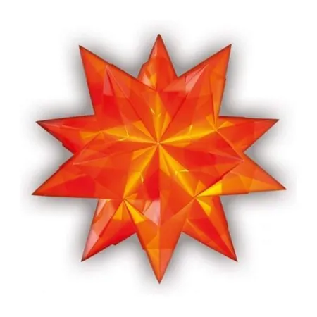Folia Bascetta-Stern Bastelset, Transparentpapier 115g/m², orange 15 x 15cm
