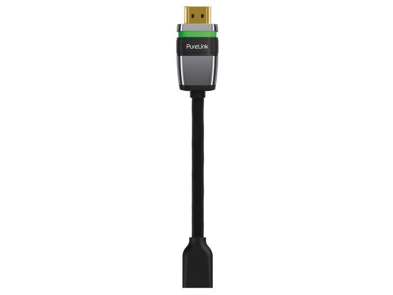 PureLink Adapter HDMI Stecker – HDMI Buchse Zertifizierter 4K High Speed HDMI Portsaver Adapter mit Ethernet Kanal