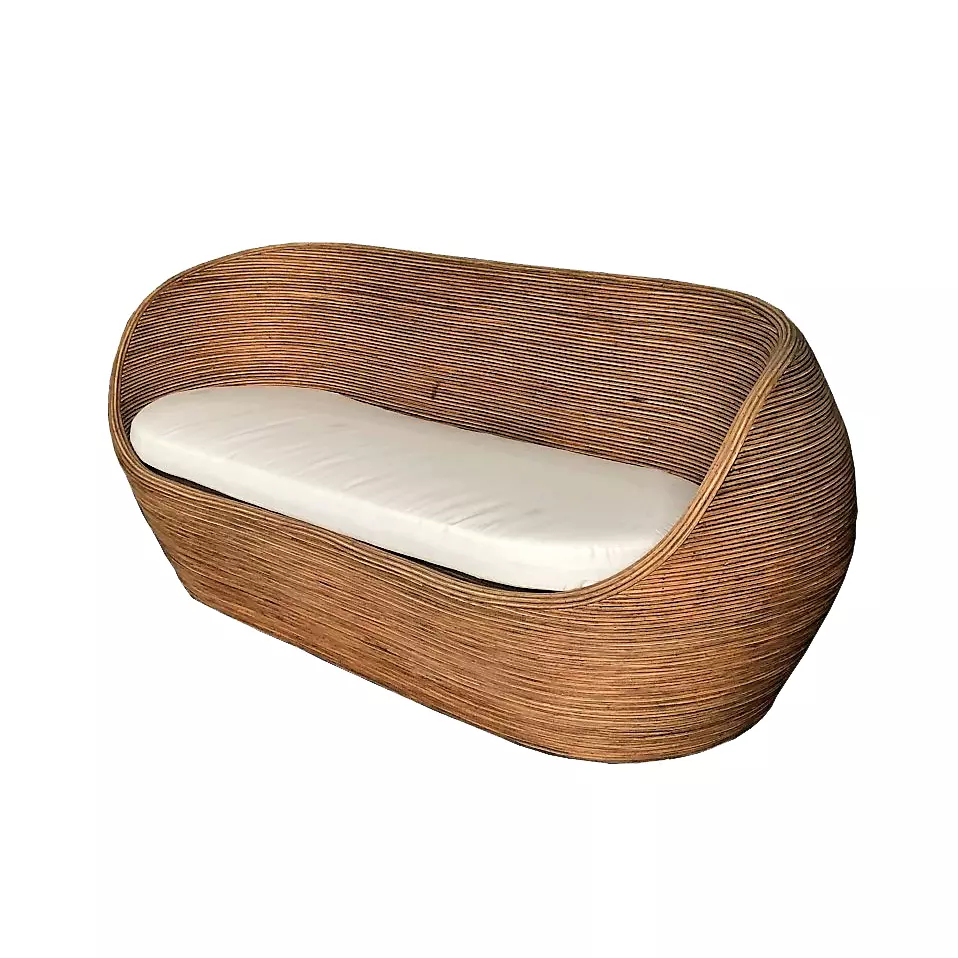 Salon de jardin en rotin 5 places Trinidad Naturel beige