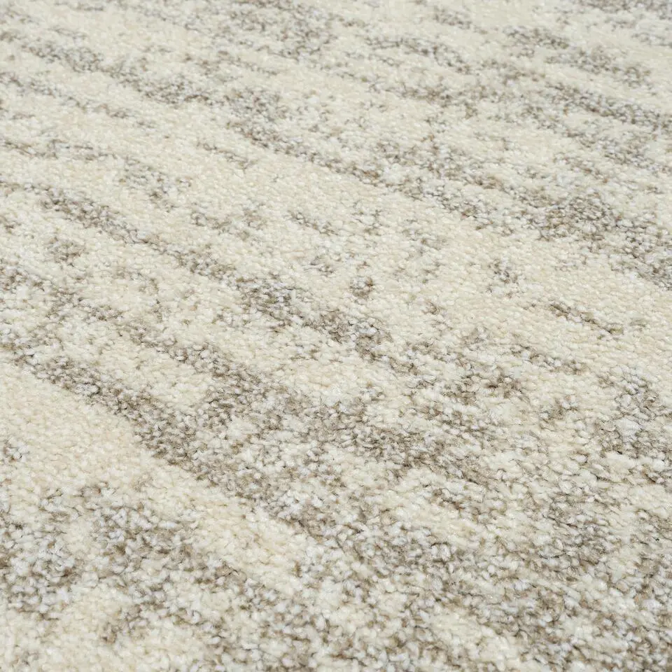 Relax Oslo - Laagpolig Effen Vloerkleed - Creme - 150 CM ROND