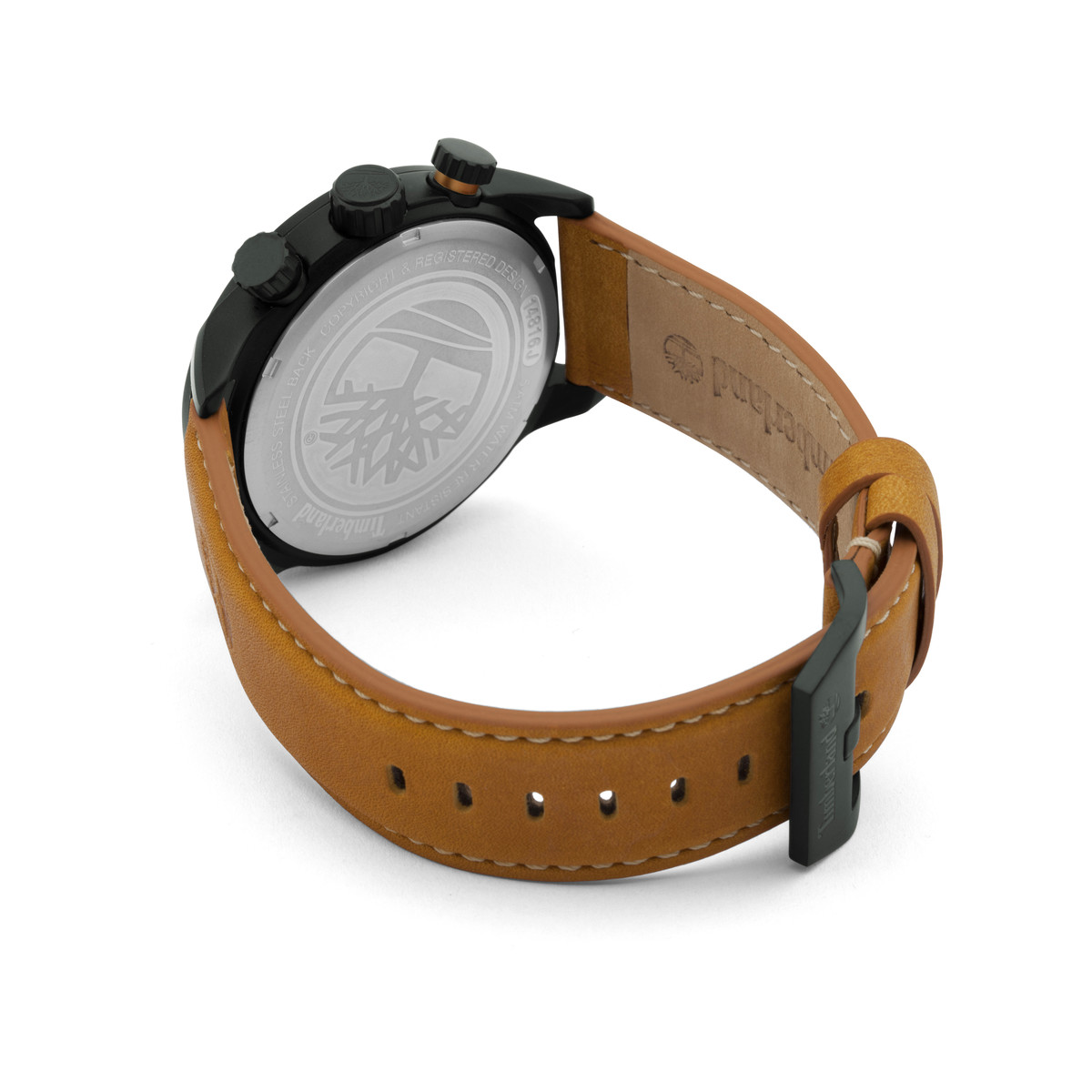 Montre Timberland homme acier cuir marron