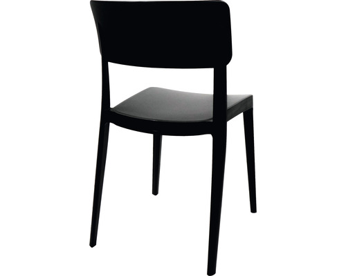Veba Wing stapelstoel, 82 x 47 x 45 cm, kunststof, zwart