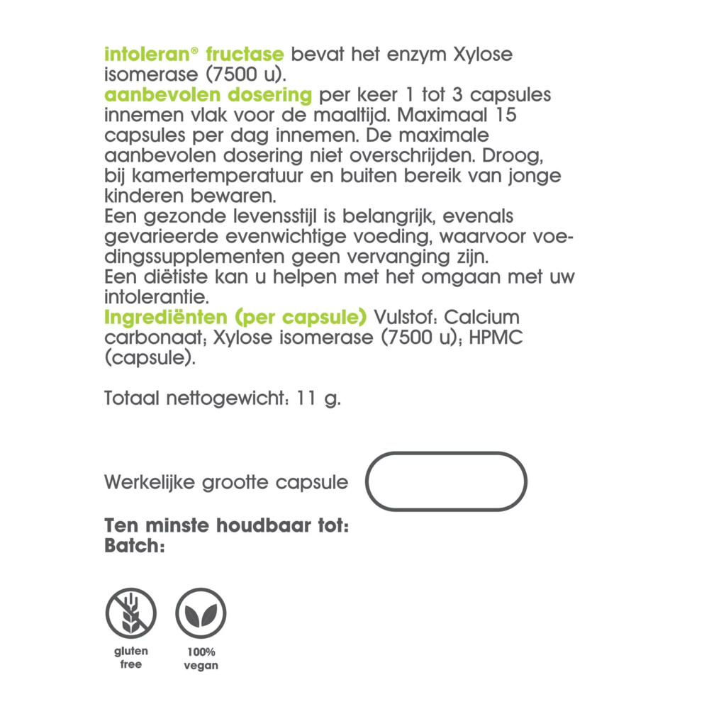 Intoleran Fructase 36 capsules