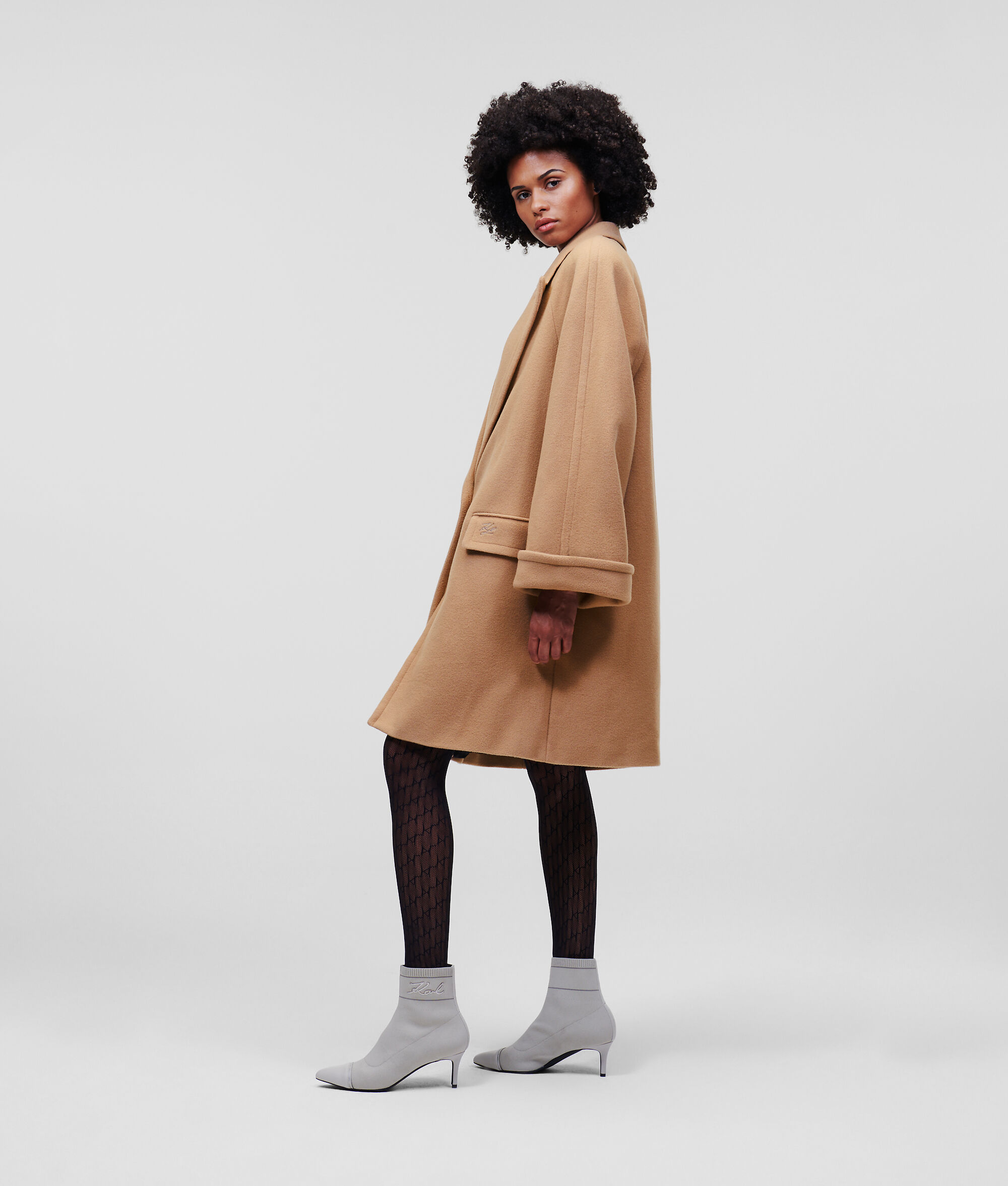 MANTEAU EN LAINE MÉLANGÉE