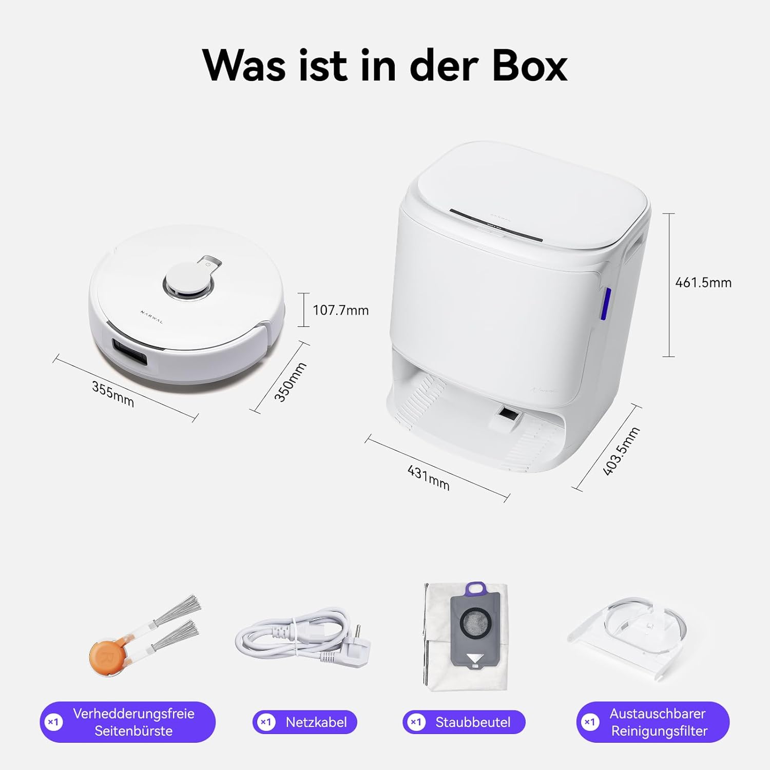 NARWAL Freo X10 Pro Saugroboter mit Wischfunktion, 11.000 Pa, DualFlow Tangle-Free, Selbstreinigung und Trocknung,8N Druck Breiterer Wischmopp, LiDAR-Navigation, 220Min Laufzeit, für Teppich,Tierhaare