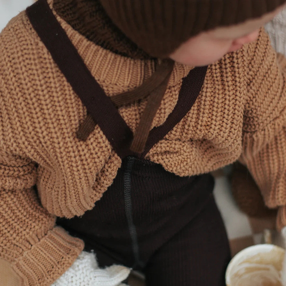 Fusslose Strumpfhose Wooly Espresso Brown