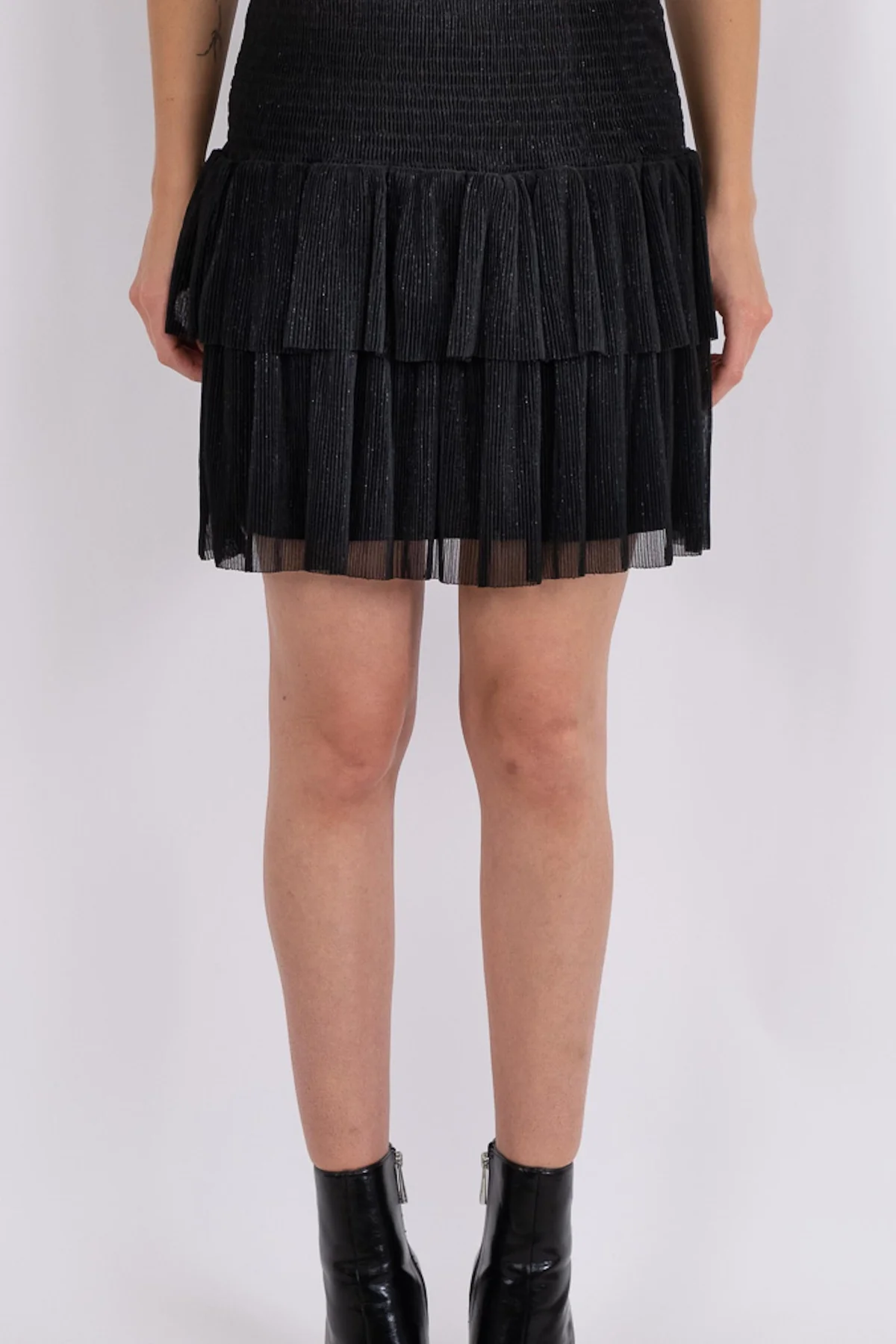 Neo Noir Carin Glitz Skirt black