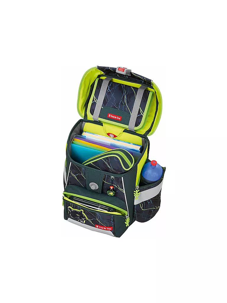 STEP BY STEP Schultaschen Set 5tlg SPACE Danger Cat Chico schwarz