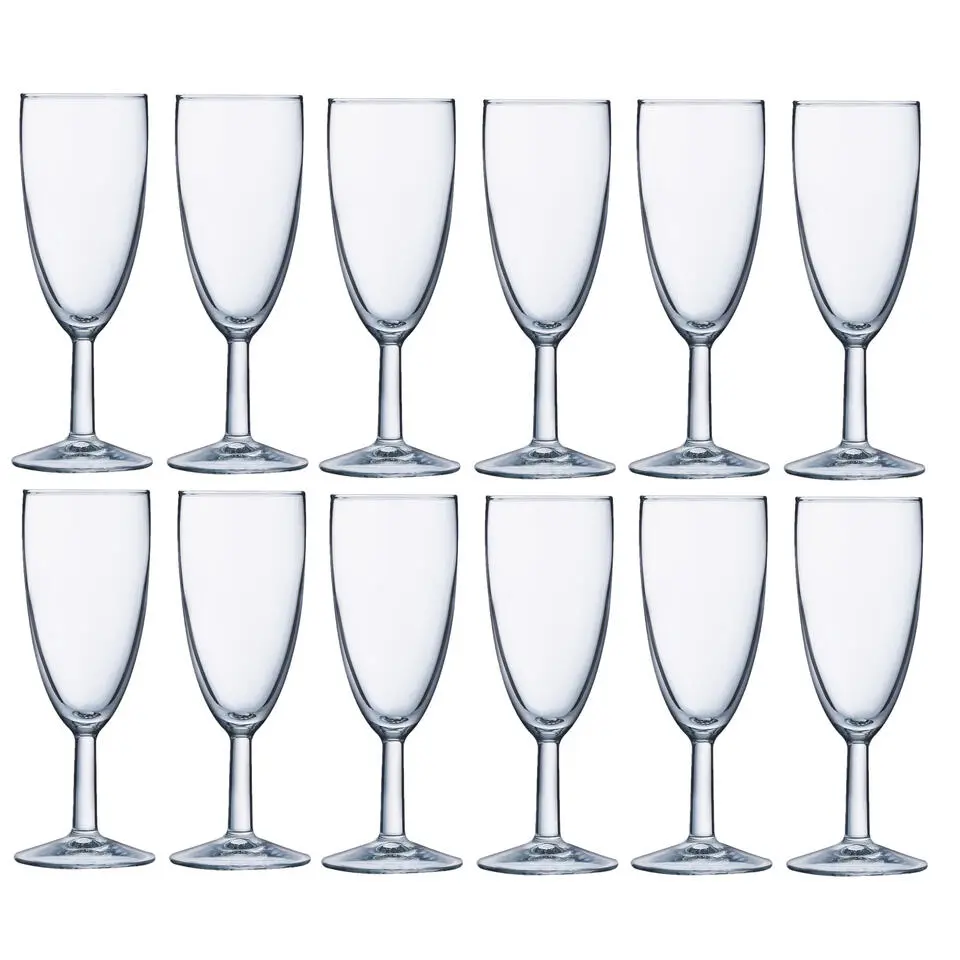Arcoroc Champagneglazen - 12x - transparant - 150 ml - glazen