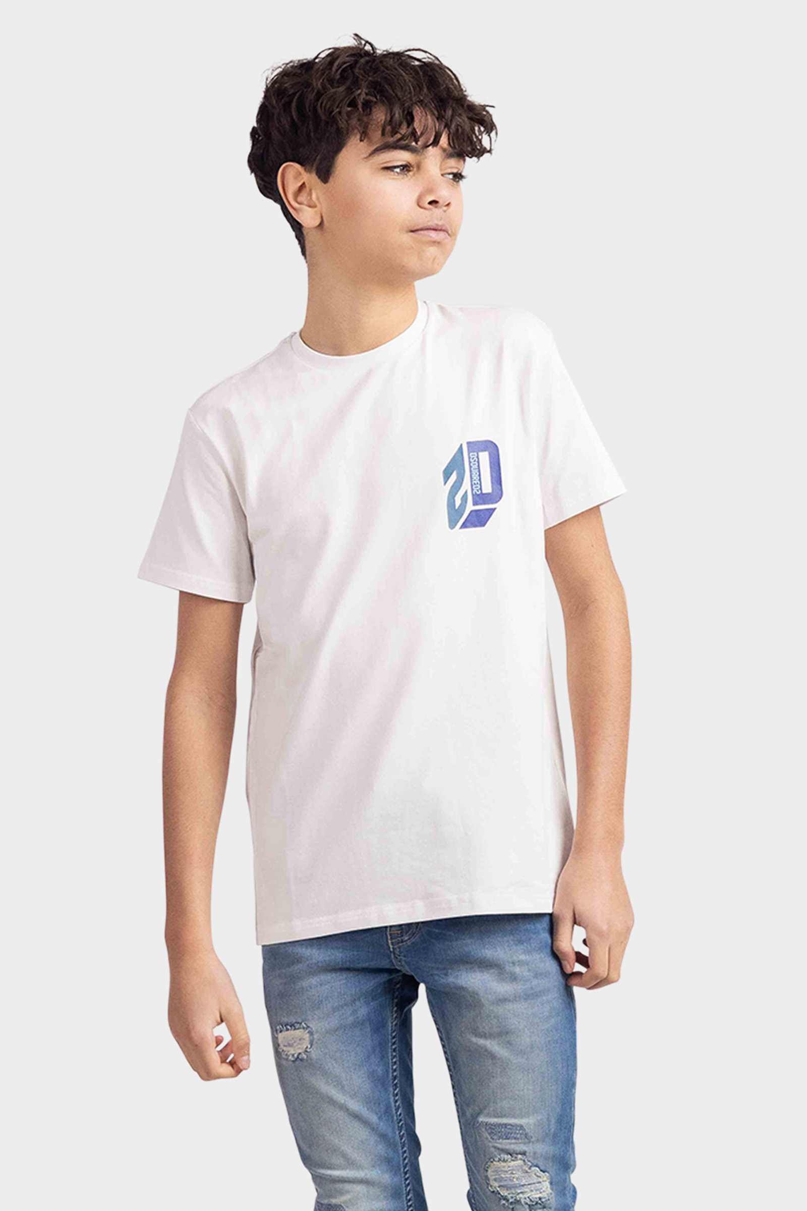 Dsquared2 Relax Icon Maglietta T-Shirt Kids Wit