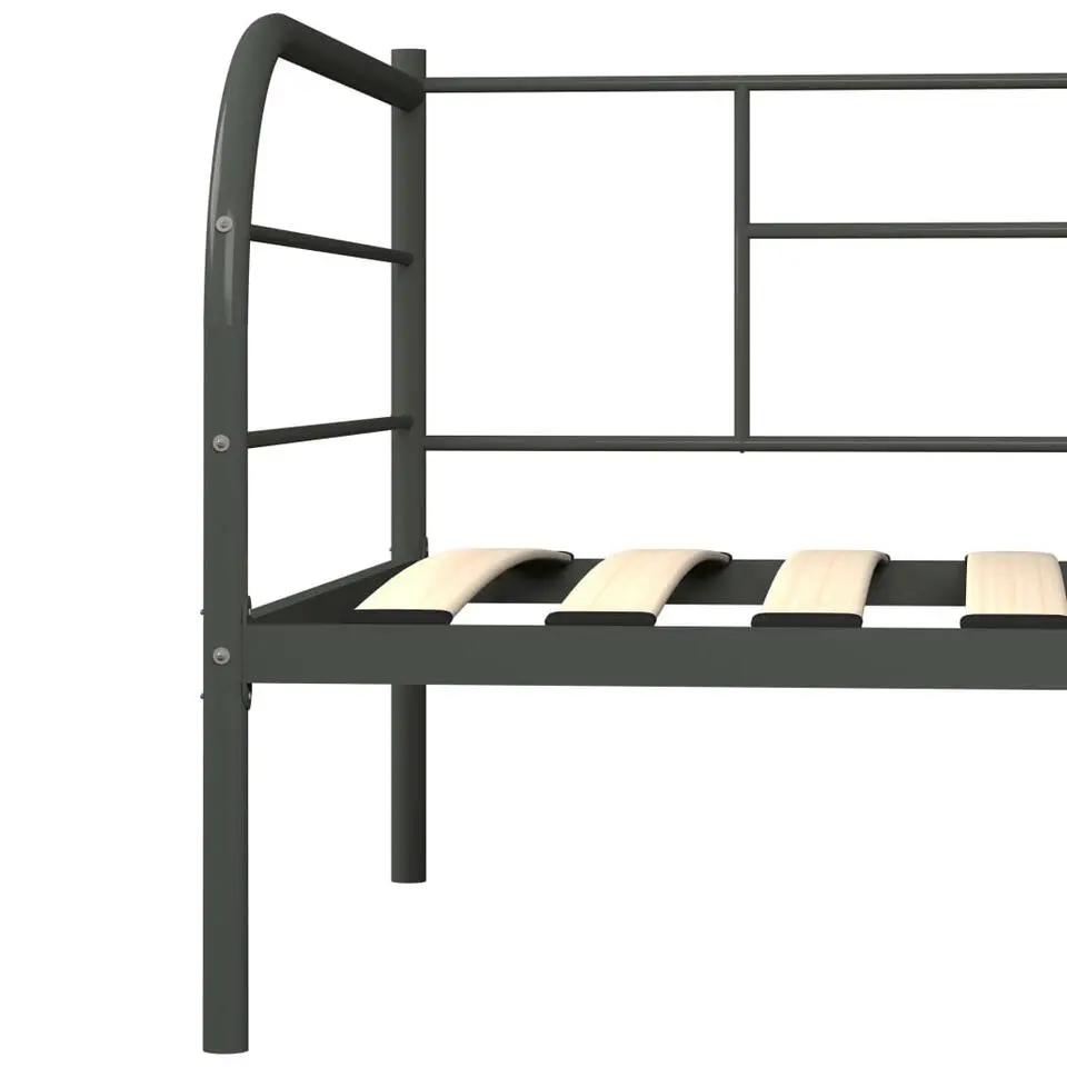 vidaXL - Bedbank - Grijs - Metaal - 90x200 cm