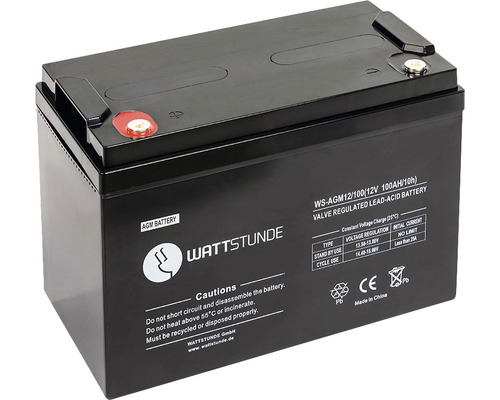 WATT HOUR accu AGM12-100 12V VRLA (Gel) AGM accu 100 Ah C10