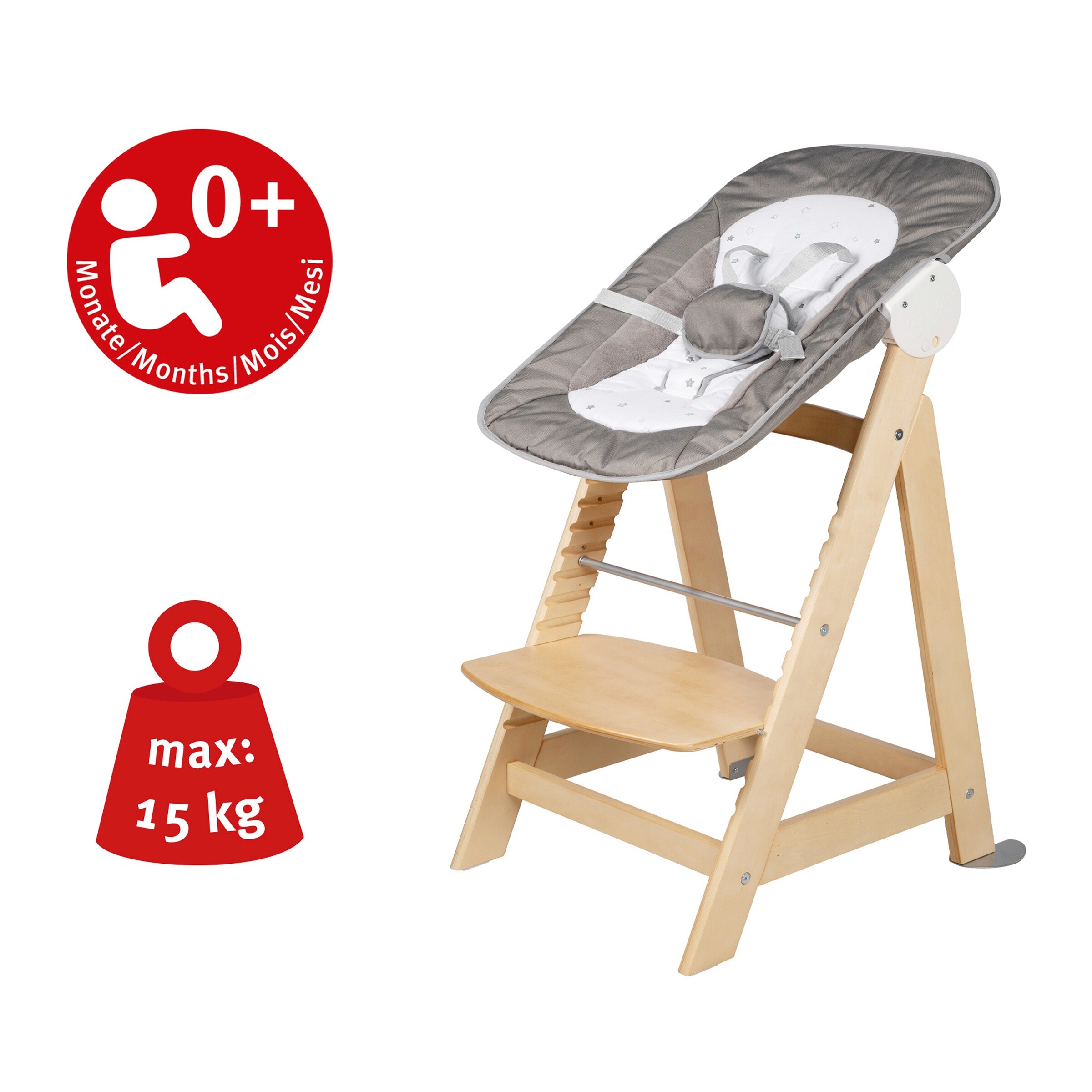roba Treppenhochstuhl, Set 2in1 Sternenzauber Born Up