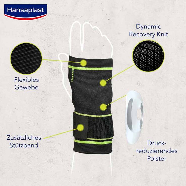 Hansaplast Sport Handgelenk-Bandage Größe S/M, 1 St