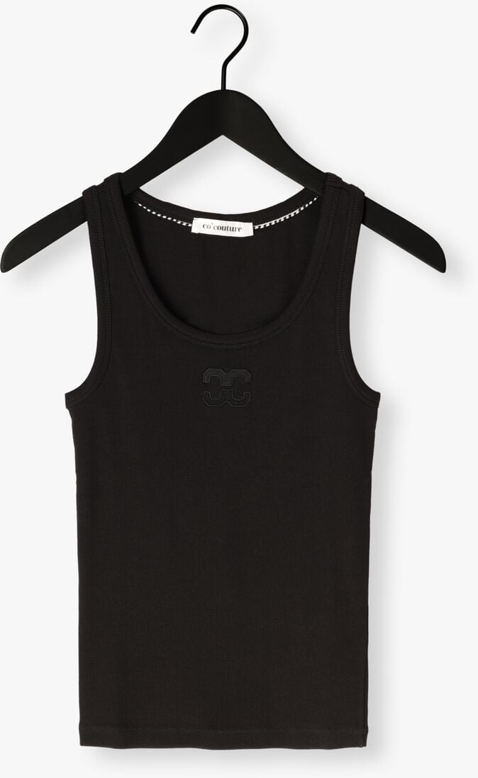 zwarte co'couture top granny rib solid emb tank