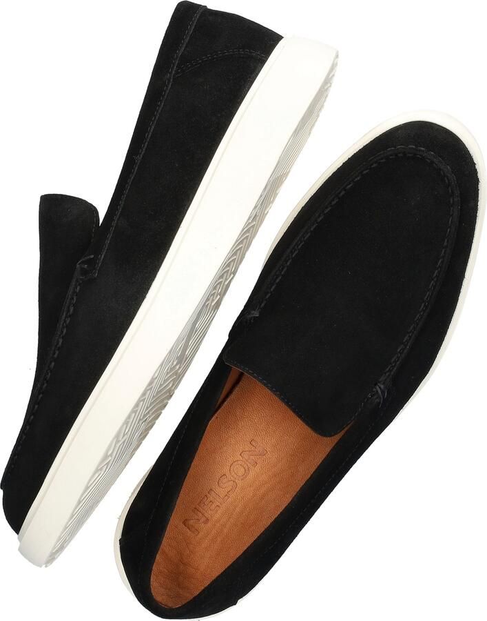 Nelson suède loafers zwart