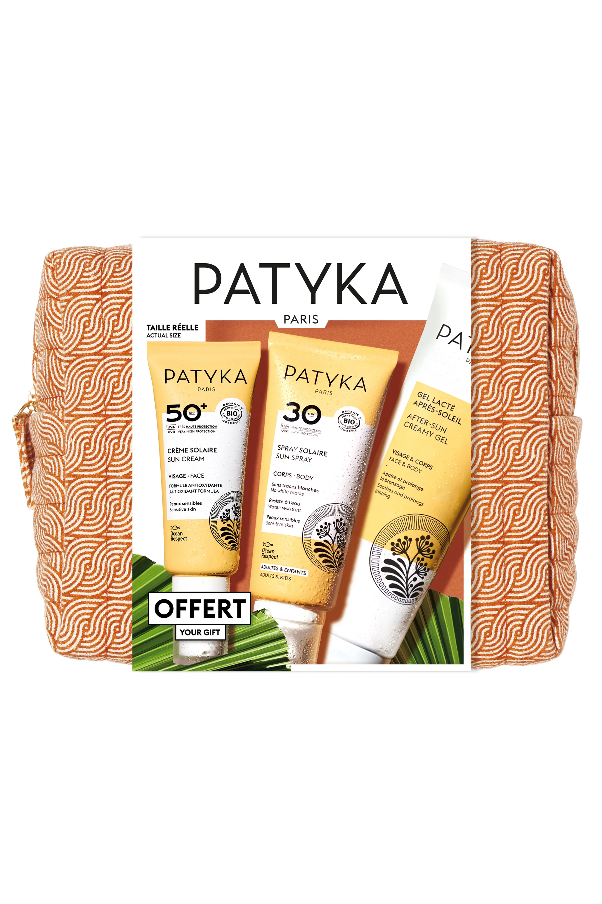 Patyka Trousse soins solaires certifiés bio avec la crème solaire visage 40ml offerte-290 ml