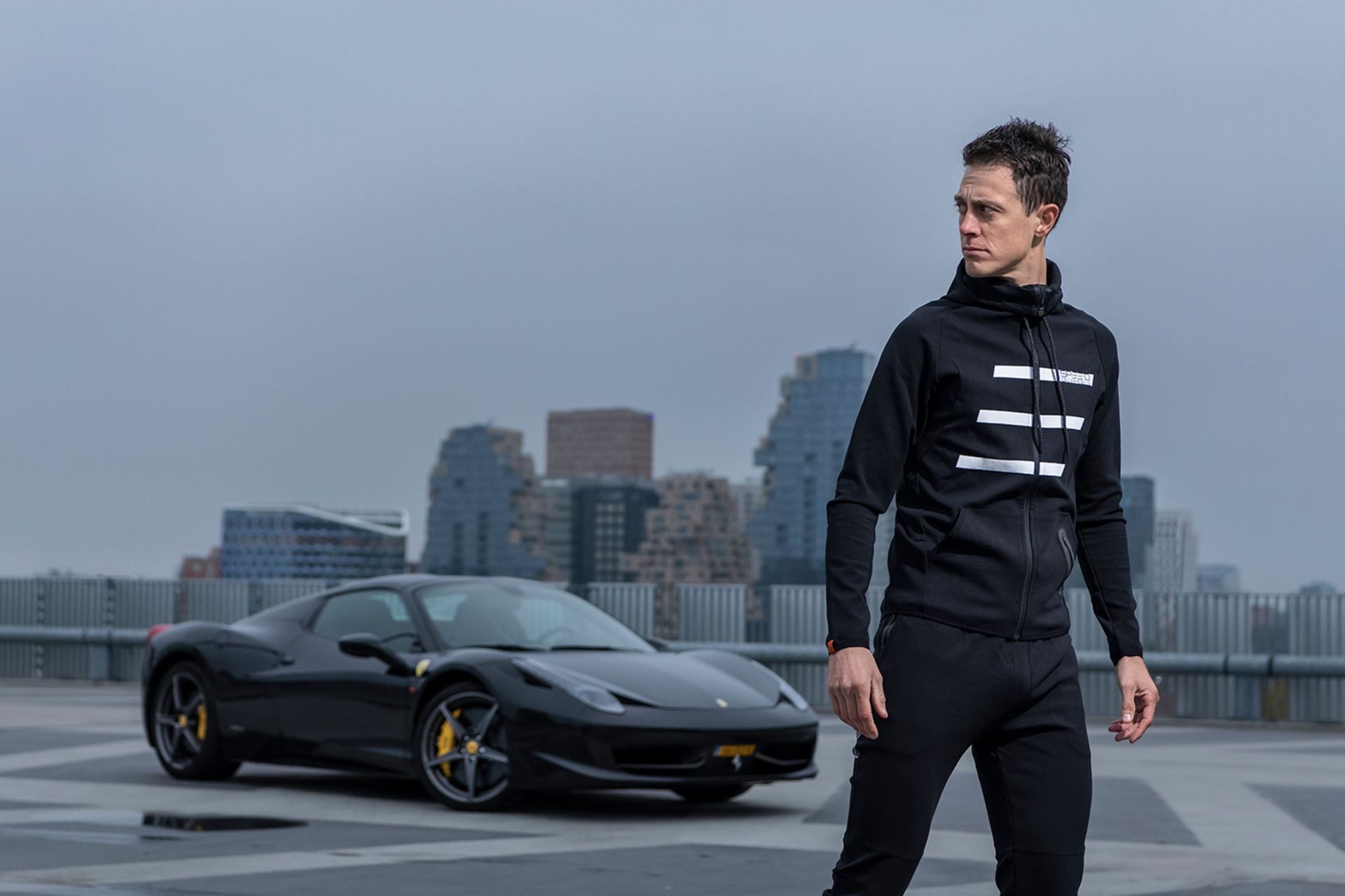FUTURUM Tech Hoodie SPEED ON WHEELS "E" Black
